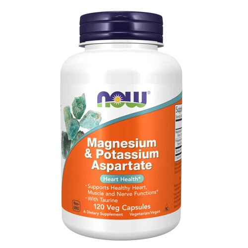 MAGNESIUM & POTASSIUM Aspartate with Taurine 120 Caps By Now Foods £23.