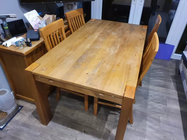 HARTFORD DINING ROOM Wooden Table from NEXT Pine 4 Matching