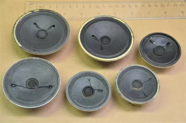 6 pieces of 8 Ohm AlNiCo Magnet Transistor Radio Speakers 2-3 inches