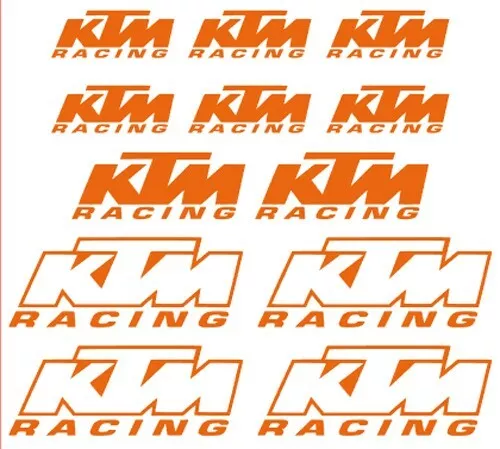 12 x PEGATINA KTM RACING VINILO ADHESIVO KTM STICKER DECAL