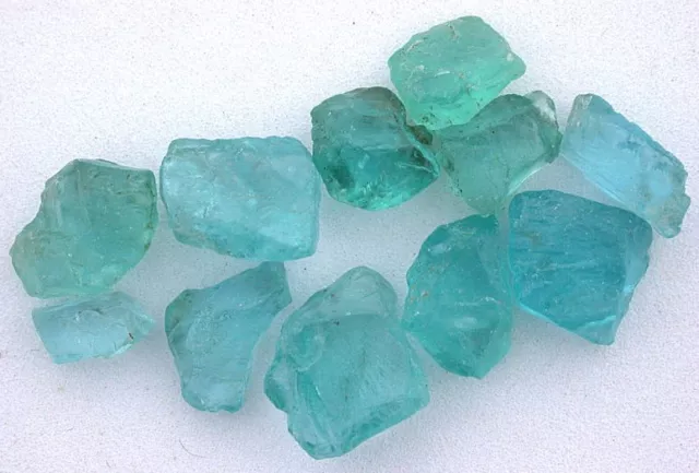 10.20 Grams 11 Stone Neon Blue Teal Apatite Gemstone Gem Facet Grade Rough ar4