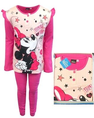 Set pigiami in scatola regalo per ragazze Disney Minnie età 3-4, 4-5, 5-6, 6-7,7-8 anni