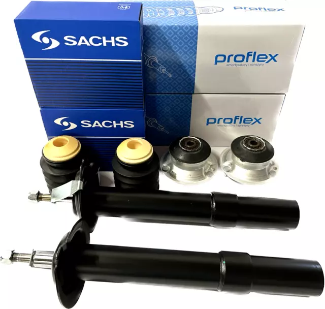 BMW 5ER E61 2x PROFLEX STOßDÄMPFER VORNE SACHS DOMLAGER + PROTECTION KIT