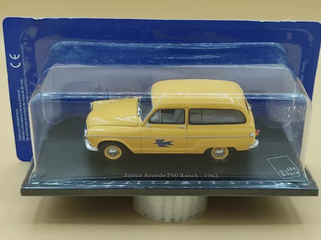 1/43 Simca Aronde P60 Ranch Jaune 1962 "La Poste" UH Universal Hobbies Atlas