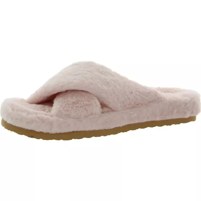 Steve Madden Womens Franz Slip On Faux Fur Slide Slippers Shoes BHFO 3315