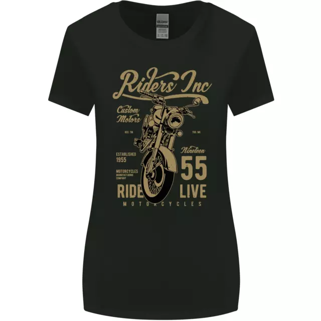 T-shirt da donna taglio più largo Riders Inc Motorcycle Cafe Racer