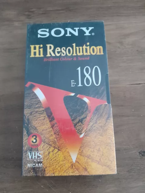 Sony Blank VHS Tape E-180 Hi Resolution VHS 3 Hour Video Brand New Sealed