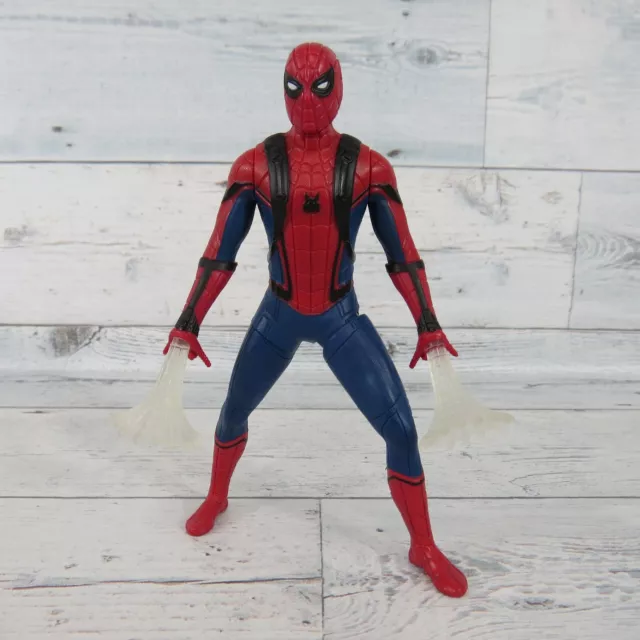 2017 Marvel Spider-Man Homecoming Light Up 6" Hasbro Action Figure Tested Works