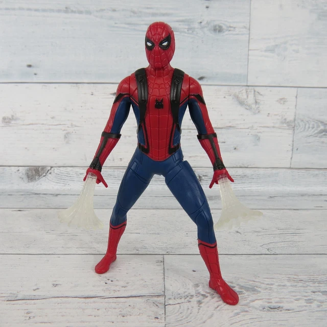 2017 Marvel Spider-Man Homecoming Light Up 6" Hasbro Action Figure Tested Works