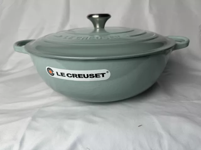 Le Creuset 7.5 QT Round Dutch Oven Signature Soup Cast Iron # 32 RHONE New  Color