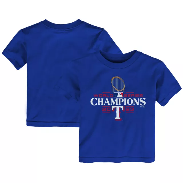 Toddler Fanatics Branded Royal Texas Rangers 2023 World Series Champions Logo