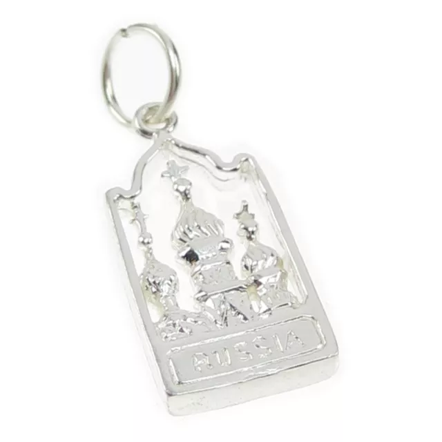 Russia icon profile sterling silver charm .925 x 1 Russian charms