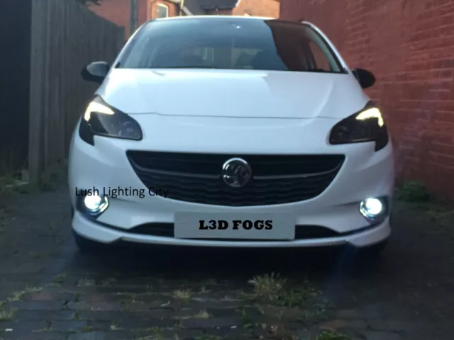 VAUXHALL CORSA E LED FOG LIGHT LED BULBS CANBUS ERROR FREE H10 XENON WHITE 6000k