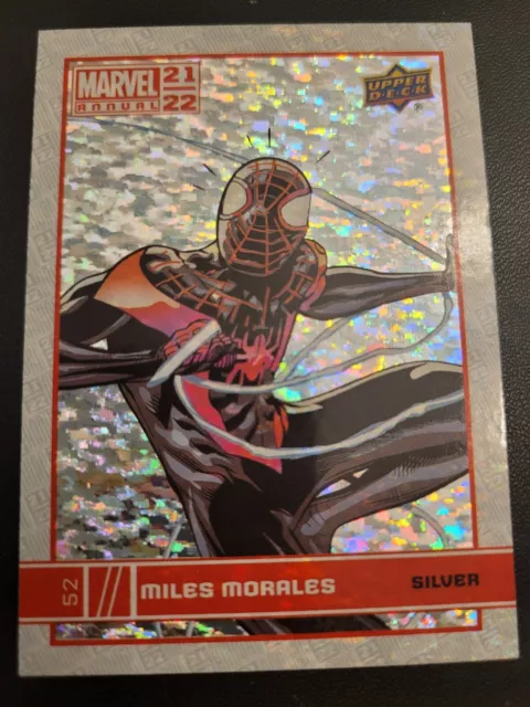 MILES MORALES SPIDER-MAN 2021-22 Upper Deck Marvel Annual Silver Sparkle #52