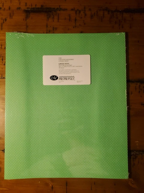 Papel de montaje fotográfico Green Dots 10x12 10 hojas recuerdos creativos