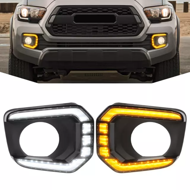 Daytime Running Lights for 2016-2023 Toyota Tacoma LED Fog Light Accessories DRL