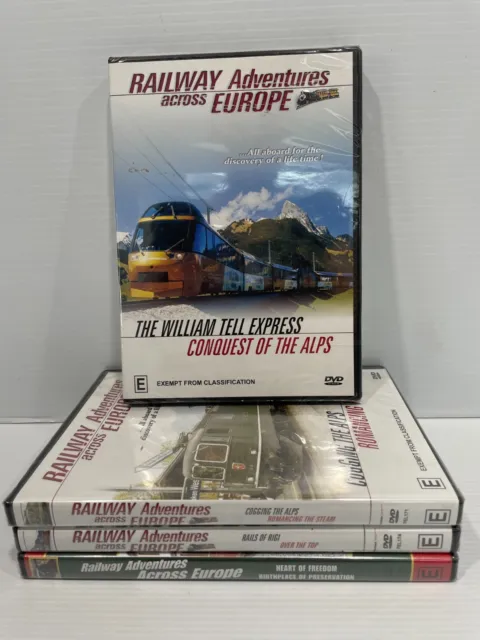 Railway Adventures Across Europe DVD X 4 New & Sealed