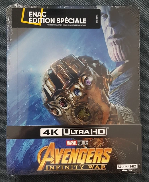 BLURAY 4K ULTRA HD / COLLECTOR STEELBOOK NEUF / AVENGERS INFINITY WAR v ...