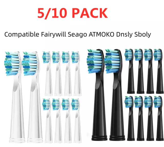 5/10 Electric Toothbrush Head Replacement for Fairywill Seago ATMOKO Dnsly Sboly