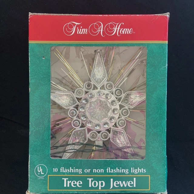VINTAGE CHRISTMAS TREE Topper Lighted Star Trim A Home Kmart Most