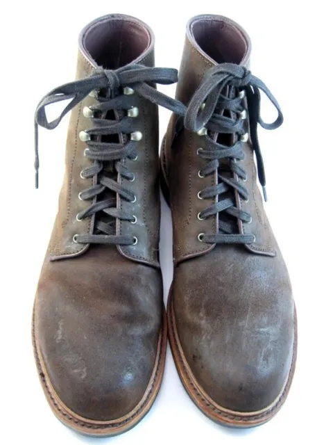Allen Edmonds "HIGGINS MILL" WEATHERPROOF Derby Boots 11.5 D BROWN Waxed (296N)