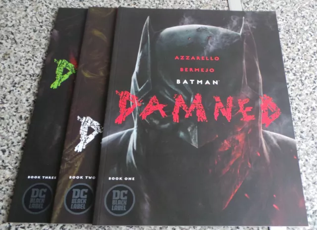 BATMAN DAMNED DC # 1, 2, 3 Uncensored 1st prints Azzerello Bermejo Black  Label EUR 74,00 - PicClick IT