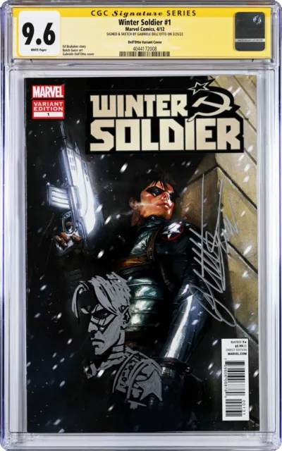 Winter Soldier #1 1:50 Variant Signed & Sketched By Gabriele Dell'otto Cgc 9.6