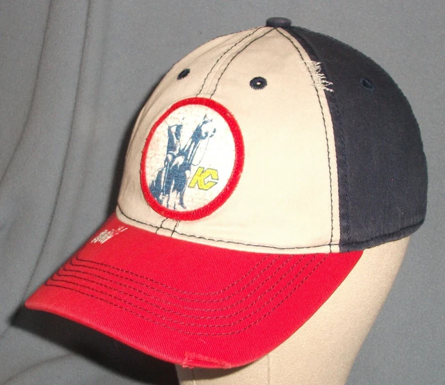 CCM Vintage Kansas City Scouts Hat Embroidered Logos Distressed Stretch Fit