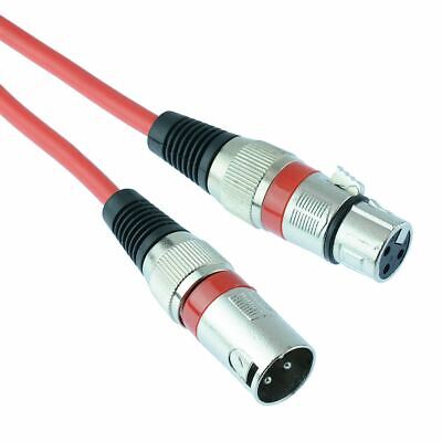 Rouge 5m XLR Patch Câble Mâle à Femelle Microphone Micro Câble