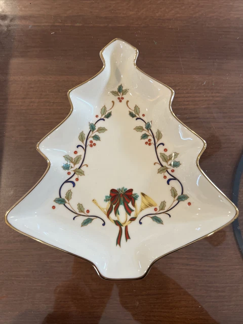Llanta dorada de porcelana árbol de Navidad Mikasa Holiday Elegance FK0001 árbol de Navidad
