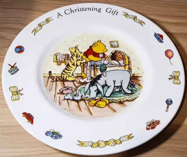 Royal Doulton Disney Winnie the Pooh Tigger Piglet Eeyore Christening Gift Plate