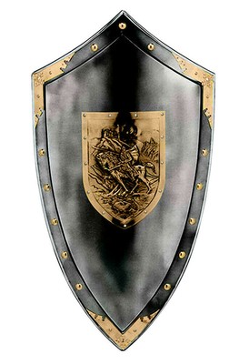 con emblemas de Castilla y León 63x46 cms Réplica escudo de campaña de El Cid 