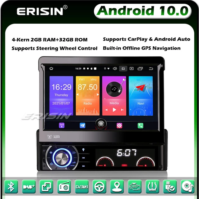 Universal 1 Din 7 " DAB+ CD Android 11.0 Amovible Autoradio GPS CarPlay DSP TNT