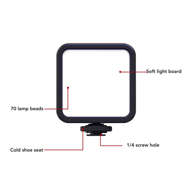 Luz para selfie regulable regulable para teléfono portátil con batería de 1200 mAh