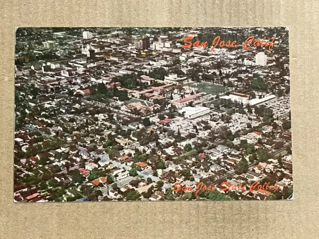 Postcard California CA San Jose State College Aerial View Vintage PC