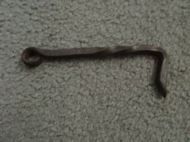 Primitive WROUGHT IRON Blacksmith Forged GATE DOOR HOOK