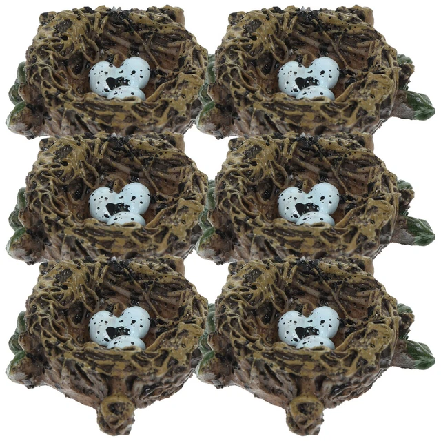 4 Pi¨¨ces Mini Suspension En Bois Nids De Maison D'oiseau Cage