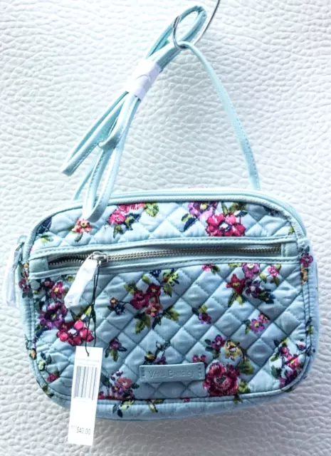 Vera Bradley Iconic RFID Little Crossbody in Water Bouquet.  NWT
