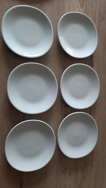 6 Assiettes A Dessert En Porcelaine Blanche Pillivuyt Made In France