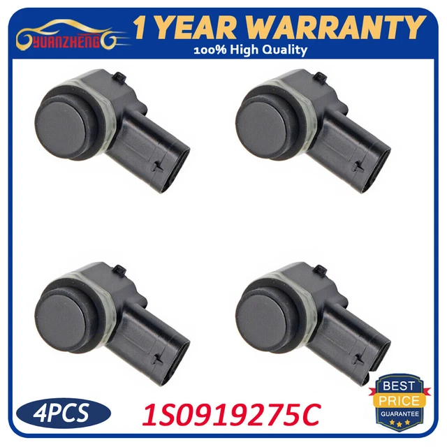4pcs New PDC Parking Sensor Sensor 1S0919275C Balck For Audi VW Passat Seat