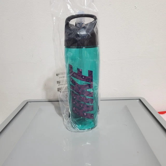 Nike Hypercharge 24 oz Straw Teal Sports Gym Water Bottle NEW STILL IN PLASTIC.