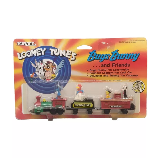 VINTAGE ERTL Looney Tunes Die Cast Train Bugs Bunny & Friends Locomotive 1989