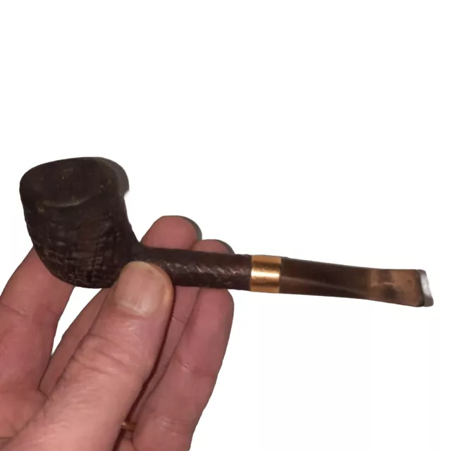 02K7 Ancienne Pipe De Collection Dunhill Shell Briar Bague Or 18 Carats 750