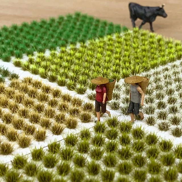 Sand Table Mini Grass Tuft Static Grass Tuft Modeling Artificial Grass Cluster