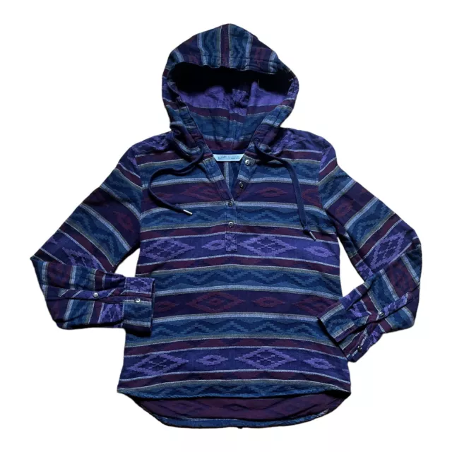 WOOLRICH Sweater Hoodie Womens Blue Purple Small