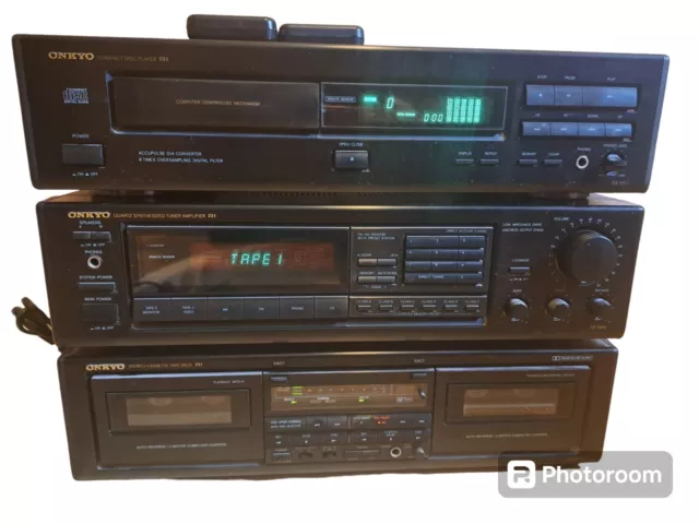 ONKYO R1 Stereo-Anlage CD Player DX-7011 Tuner TX-7820 Tape TA-RW 20 vintage top