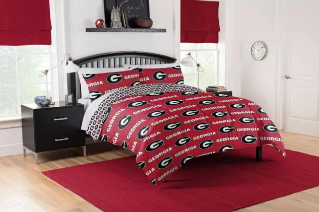 Georgia Bulldogs Queen Bed in a Bag (Rotary) OFFICIAL NCAA