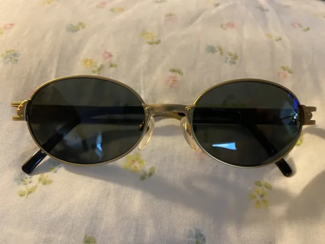 VINTAGE JEAN PAUL GAULTIER JPG 58-6109 SUNGLASSES Rare Gold Tone Unisex Japan