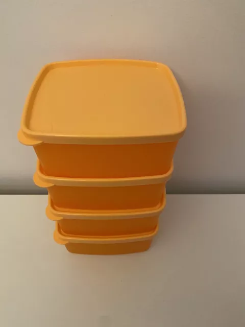 Tupperware 500ml Square Round Containers Set Of 4 3