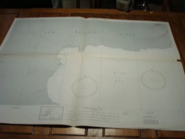 Vintage WW II Era Nautical Chart Map: BISMARCK ARCHIPELAGO (WIDE BAY) restricted